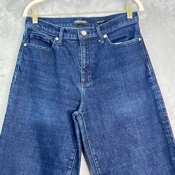 Banana‎ Republic Womens High Rise Wide Leg Dark Wash Jeans Size 29 29.5" inseam - Picture 2 of 14
